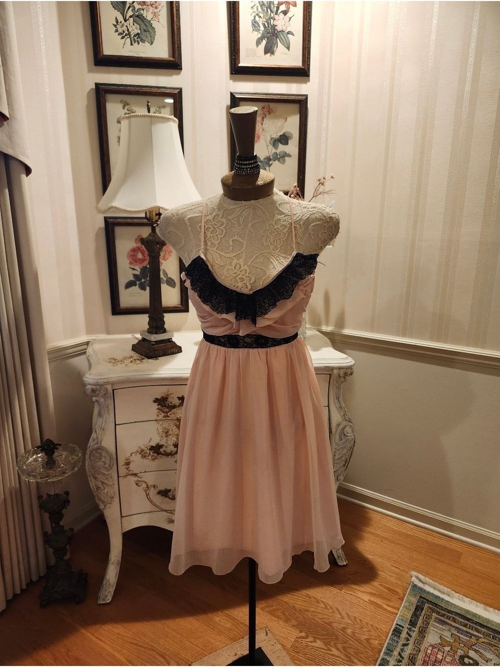Vintage Y2K Candies Couquette Girl Pastel Pink Girlhoodcore Dress S
